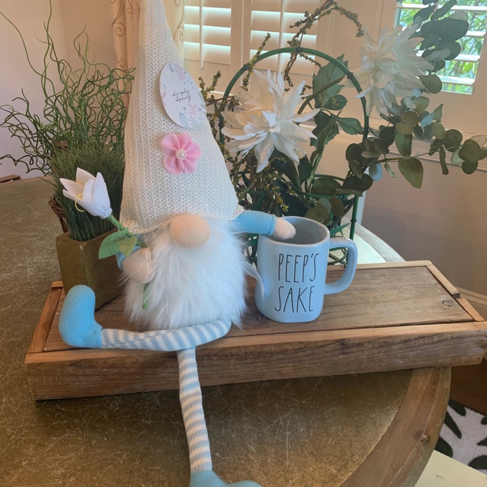 EASTER BUNNY GNOME/ RAE DUNN MUG “PEEPS SAKE”